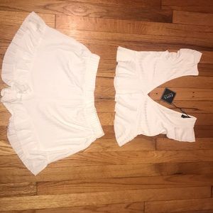 White two piece set